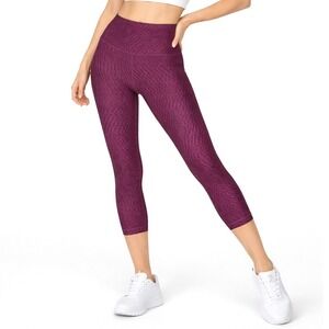 Lululemon Wunder Train Crop Leggings Women's 6 Purple High Rise Gym Athleisure